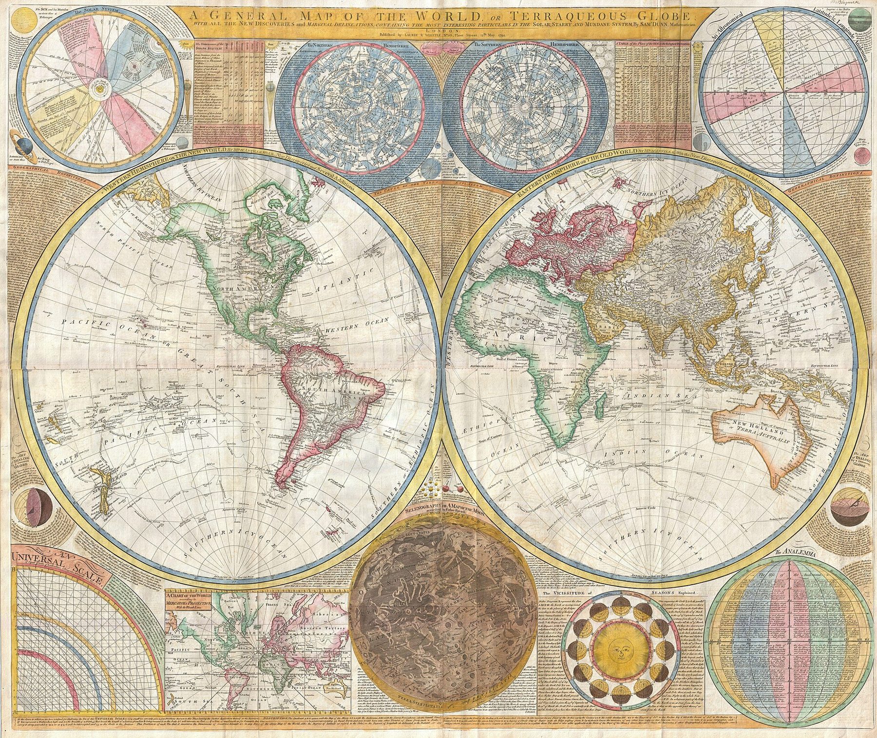Eighteenth-century world map